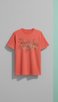 Metro Map Tee in Vivid Coral