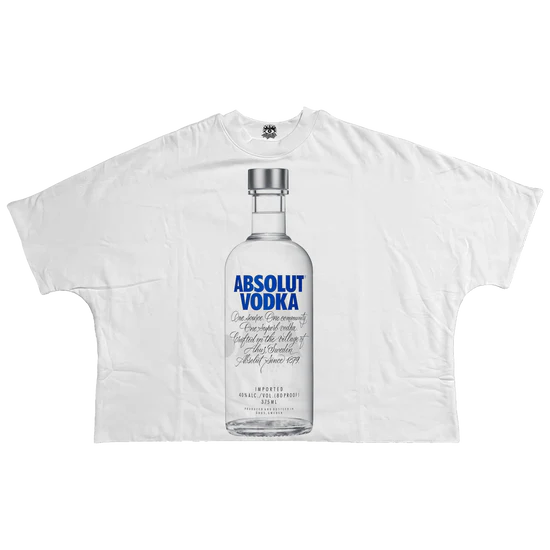Vodka Streetwear Cropped Boxy Tee Designed In 100 Percent Cotton For Everyday Street Style 280 GSM
